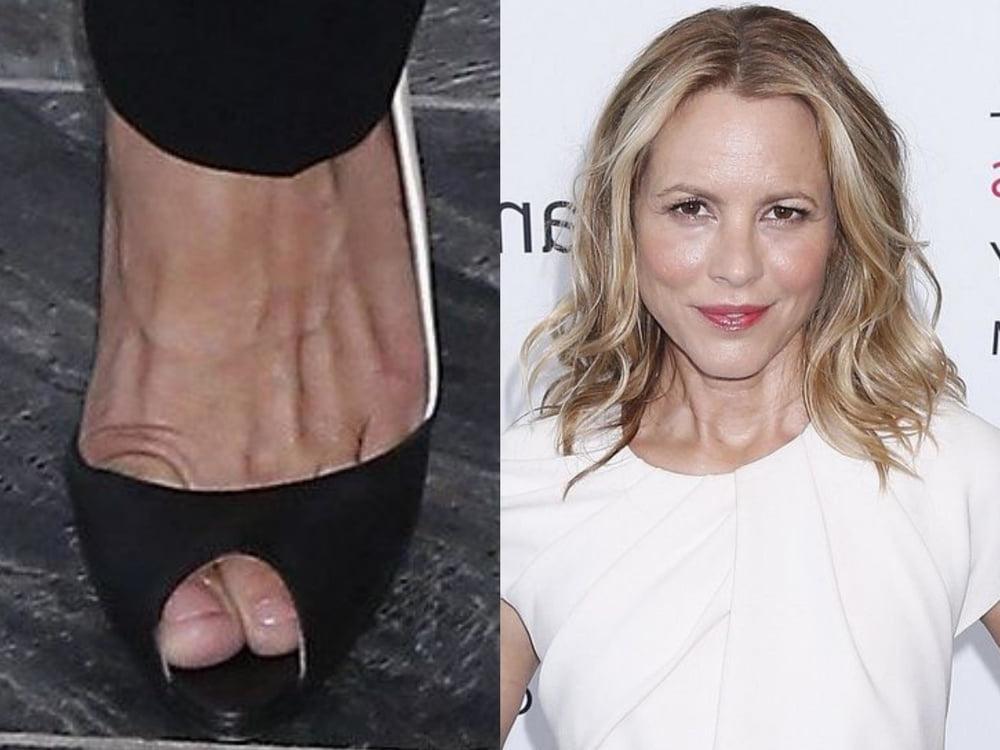 25P Maria Bello's Sexy Legs feet and high heel