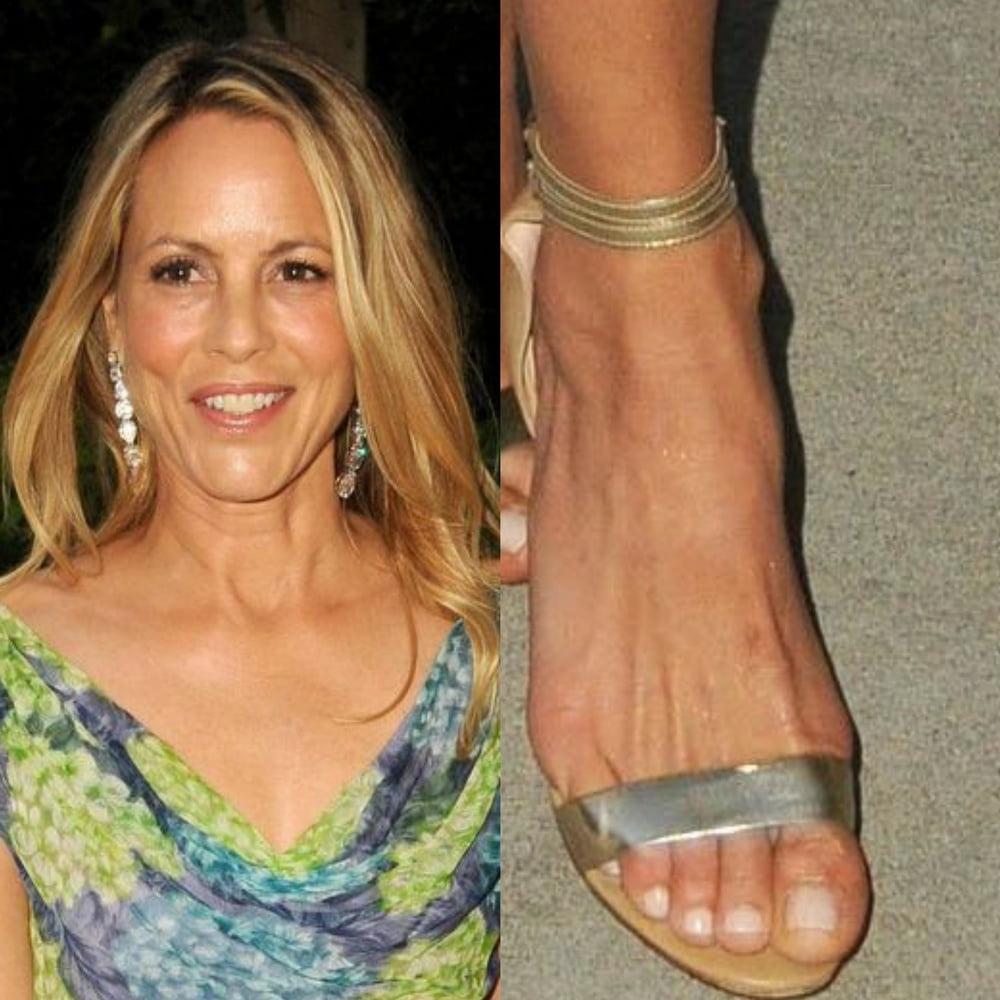25P Maria Bello's Sexy Legs feet and high heel