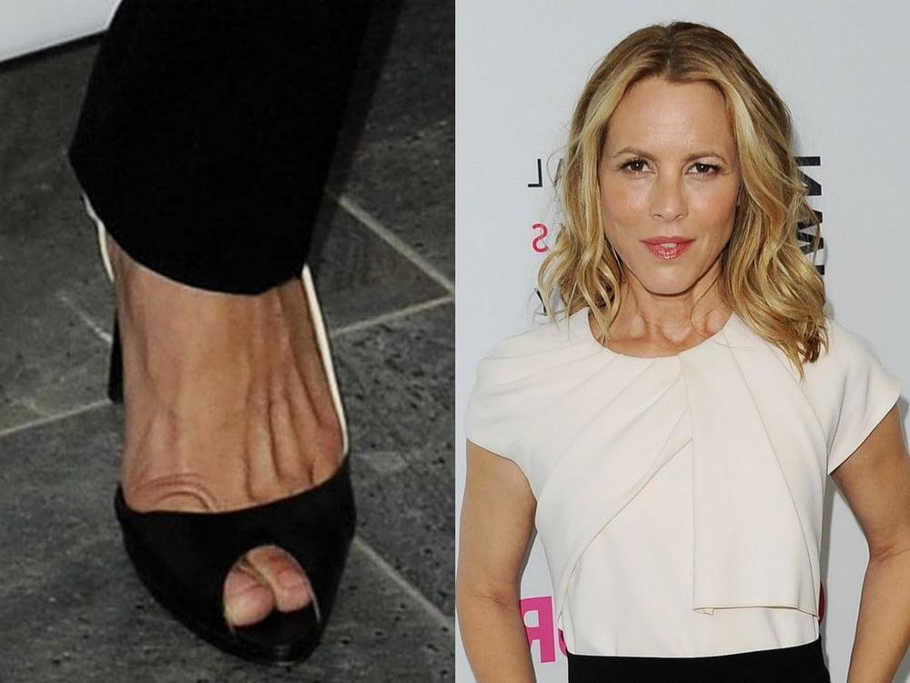 25P Maria Bello's Sexy Legs feet and high heel