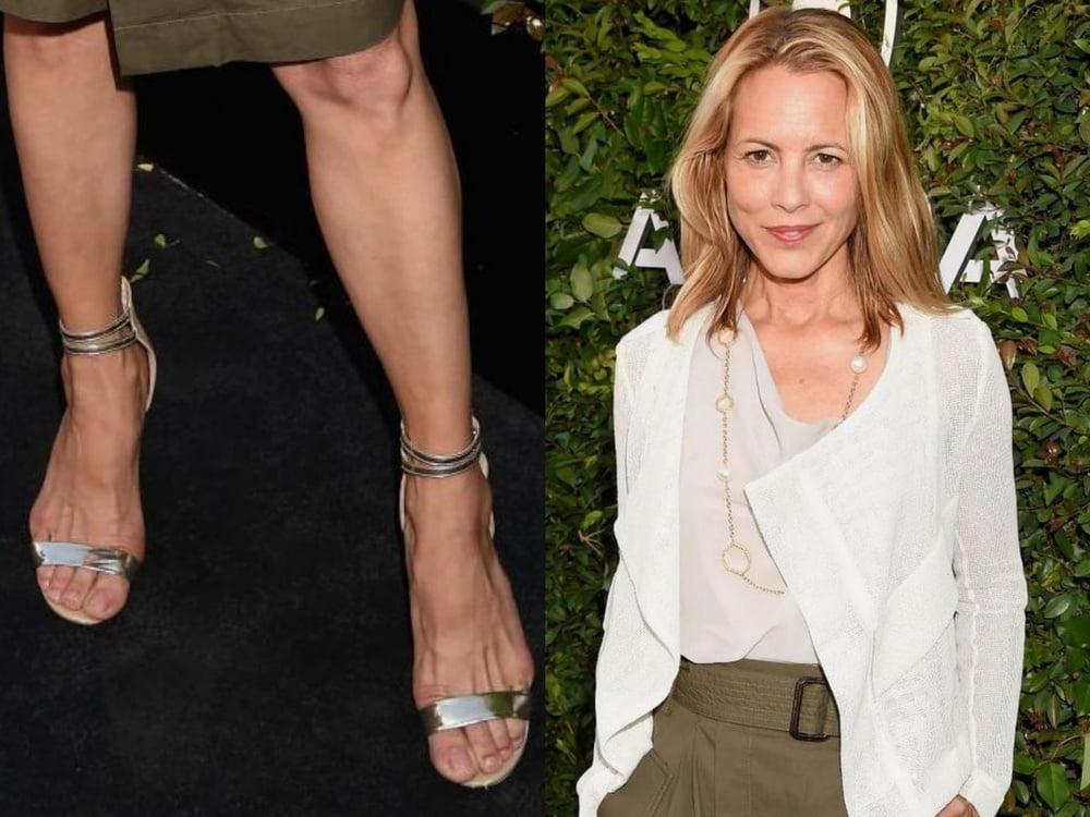 25P Maria Bello's Sexy Legs feet and high heel