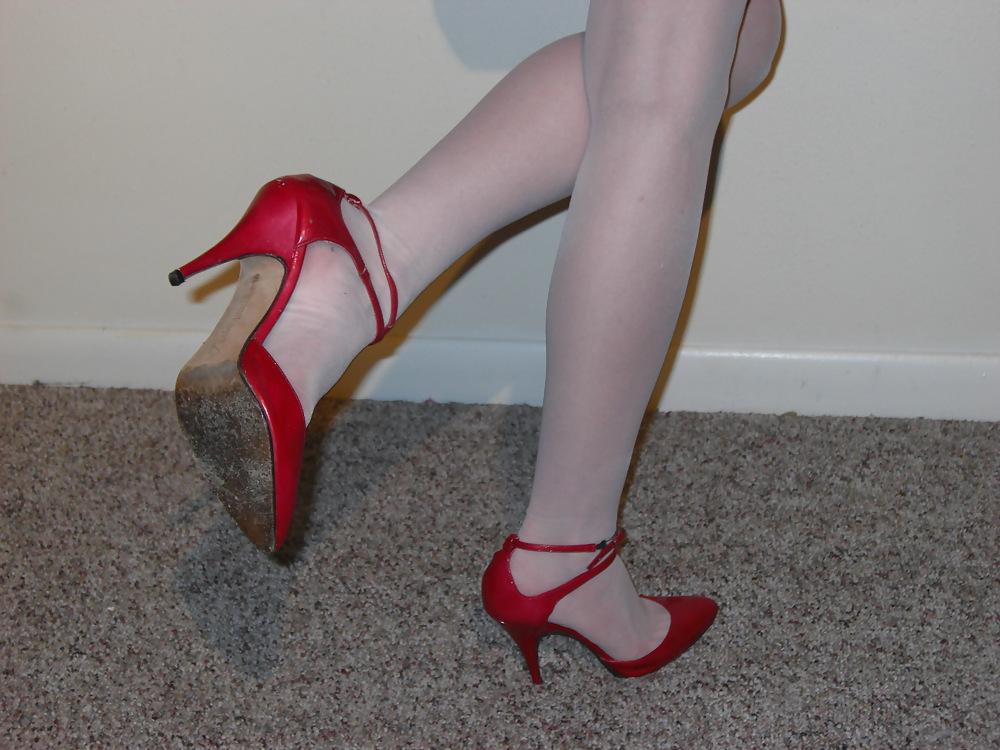 25P Classic Pumps High Heels Stilettos Stockings Thigh-Highs