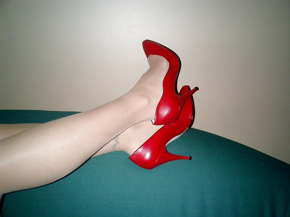 25P Classic Pumps High Heels Stilettos Stockings Thigh-Highs