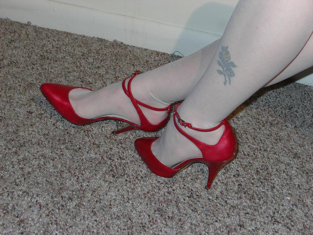 25P Classic Pumps High Heels Stilettos Stockings Thigh-Highs