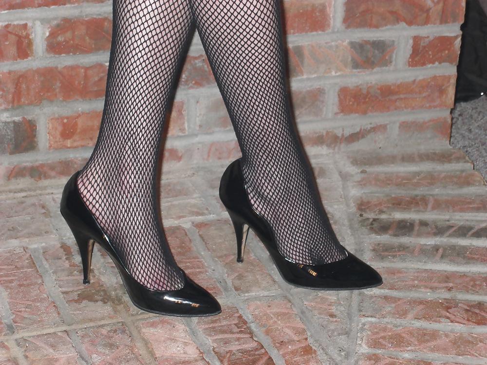 25P Classic Pumps High Heels Stilettos Stockings Thigh-Highs