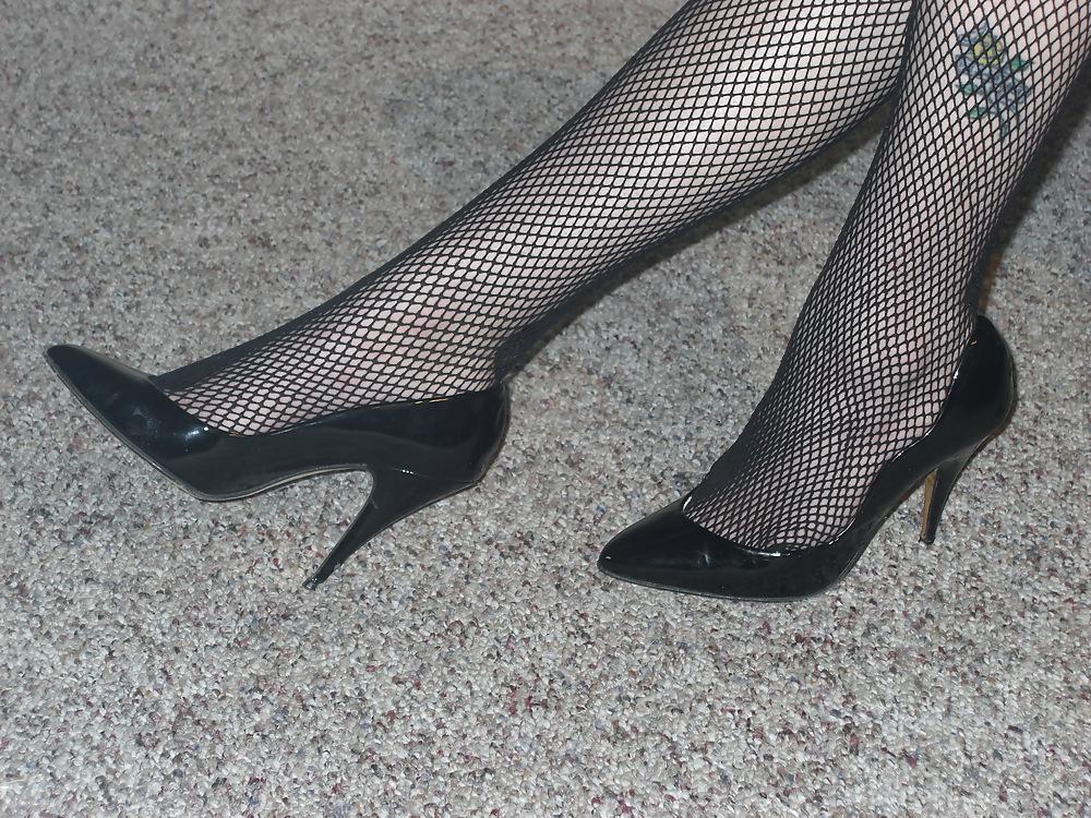 25P Classic Pumps High Heels Stilettos Stockings Thigh-Highs