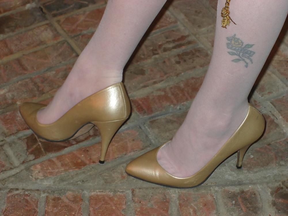 25P Classic Pumps High Heels Stilettos Stockings Thigh-Highs