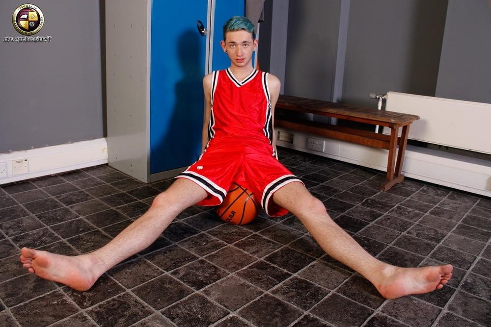 16P Mitchell shows off his uncut cock in the locker room