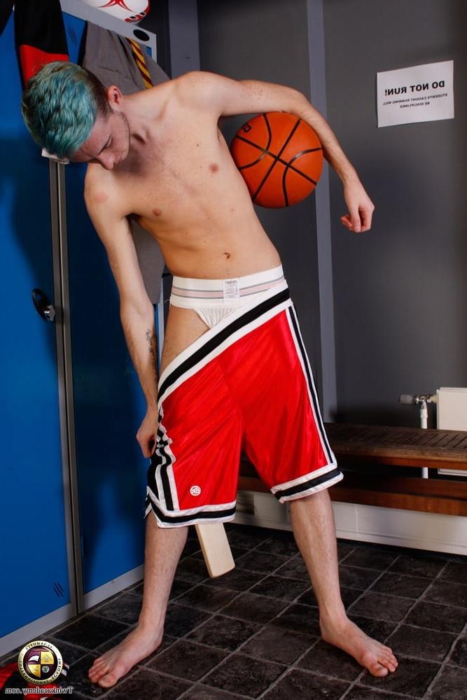 16P Mitchell shows off his uncut cock in the locker room