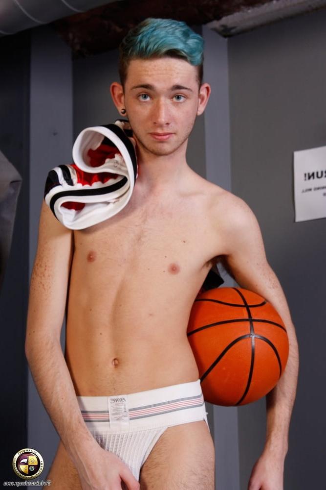 16P Mitchell shows off his uncut cock in the locker room