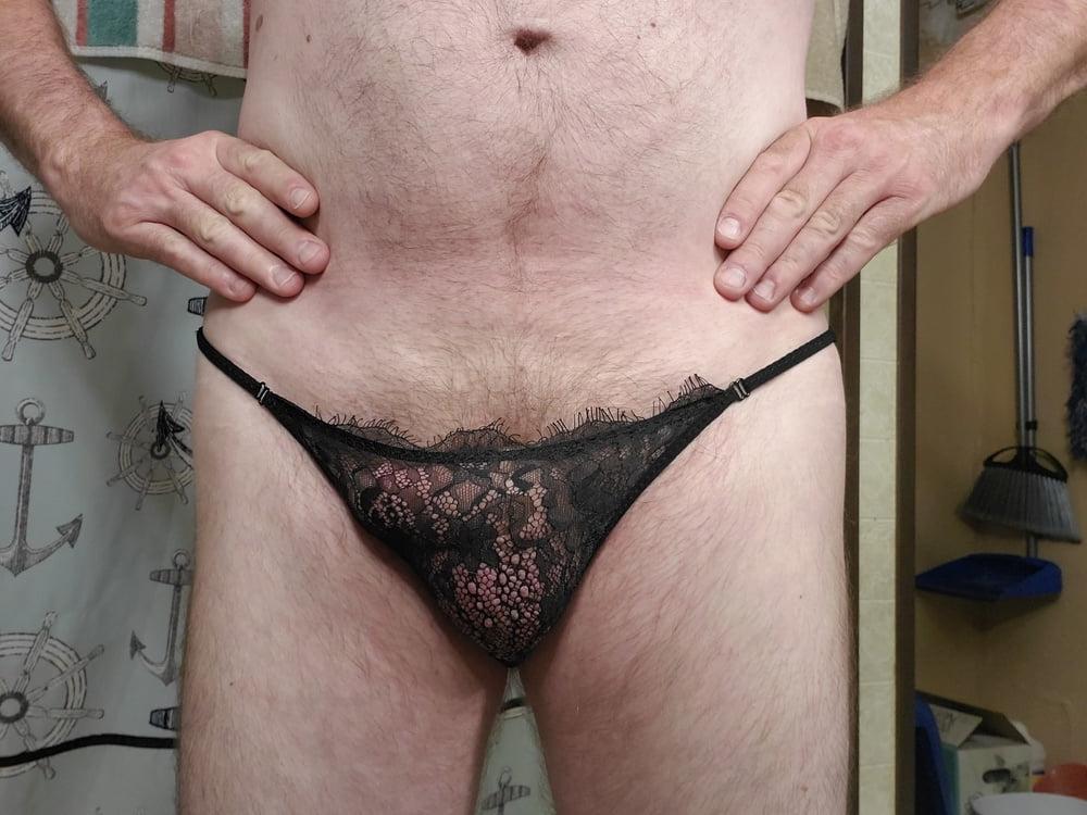 7P My brand new black lace panties