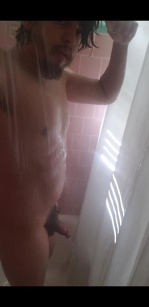 22P Swinging teenage cock in shower