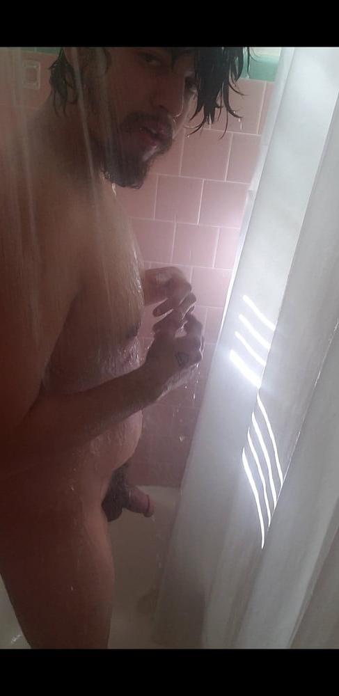 22P Swinging teenage cock in shower