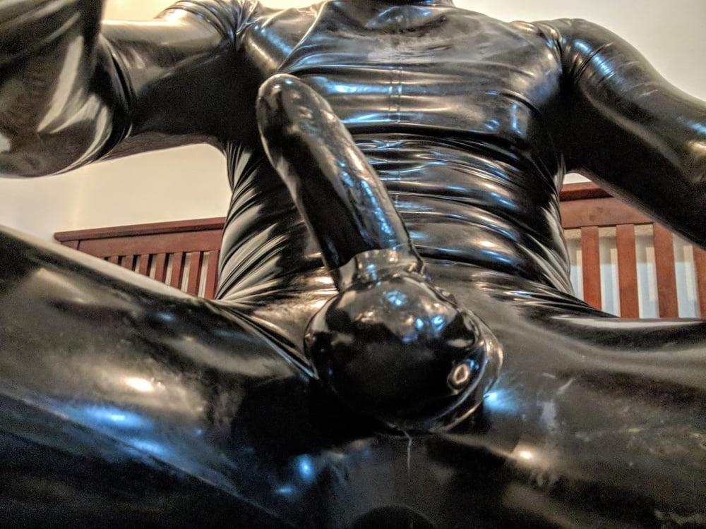 5P Black Rubber Cock