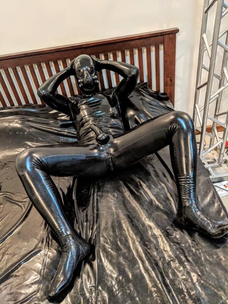 5P Black Rubber Cock