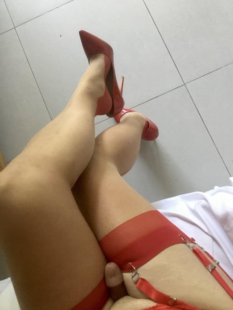25P Red Seemed Stockings