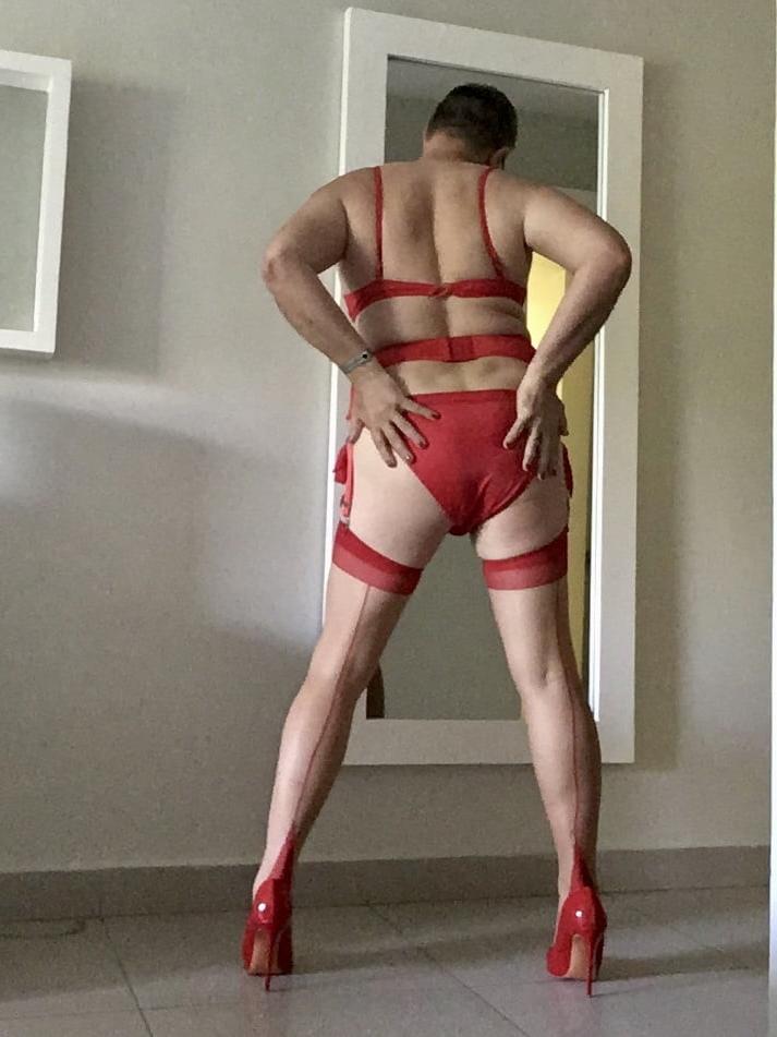 25P Red Seemed Stockings