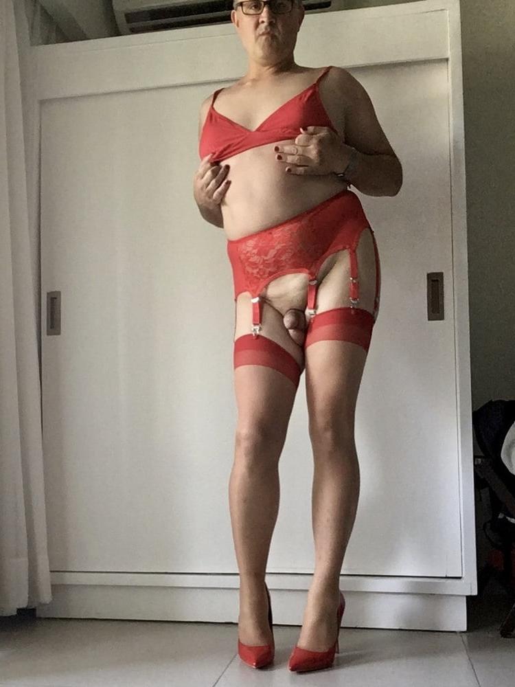 25P Red Seemed Stockings