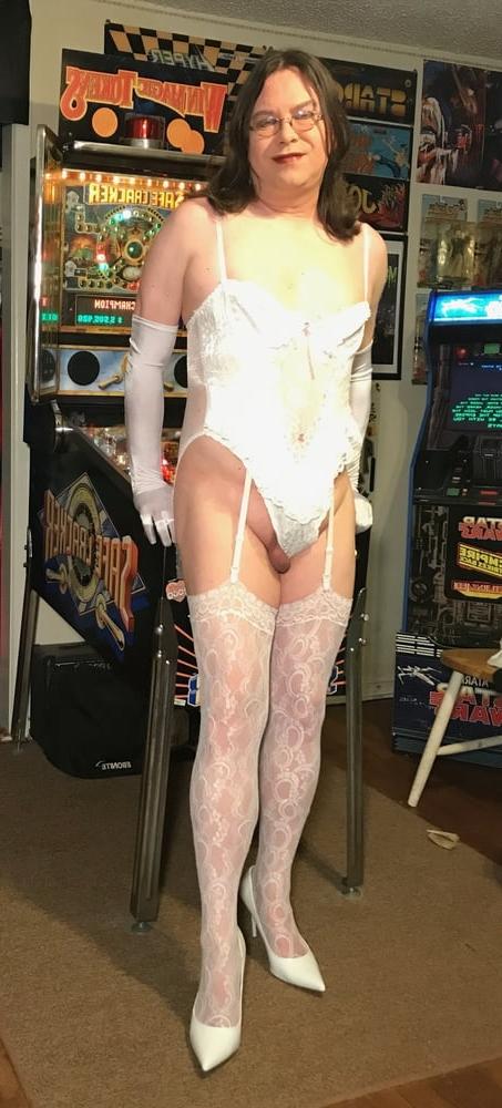 12P Joanie - Vintage Frederick's Lace Teddy and Stockings