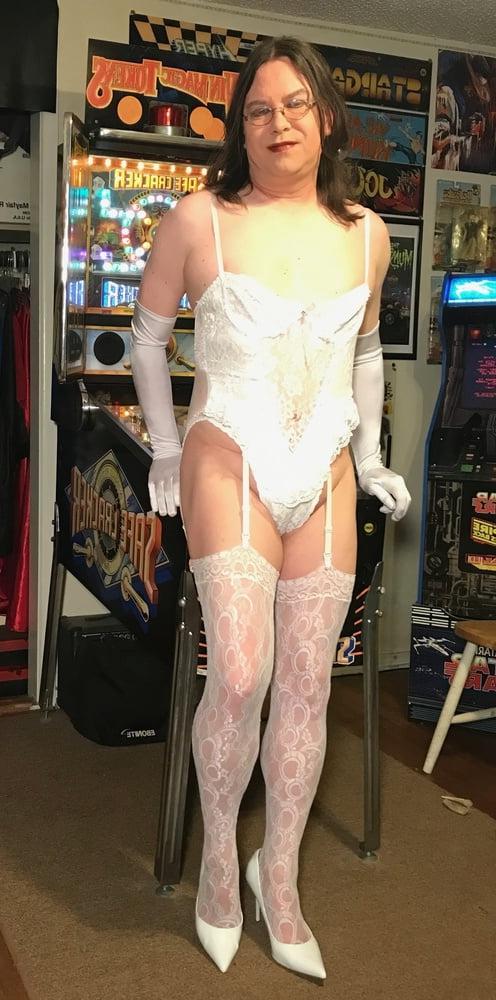 12P Joanie - Vintage Frederick's Lace Teddy and Stockings