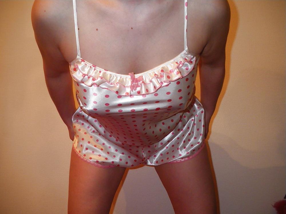 6P New Satin Teddy, just going to bed nightie slip