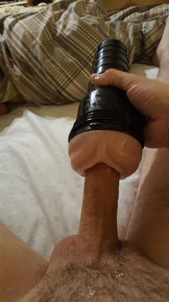 15P My lubed cock in my pink lady fleshlight now 8 2 20