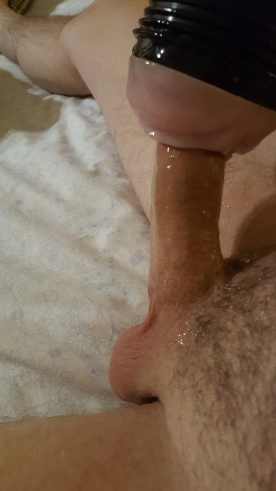 15P My lubed cock in my pink lady fleshlight now 8 2 20