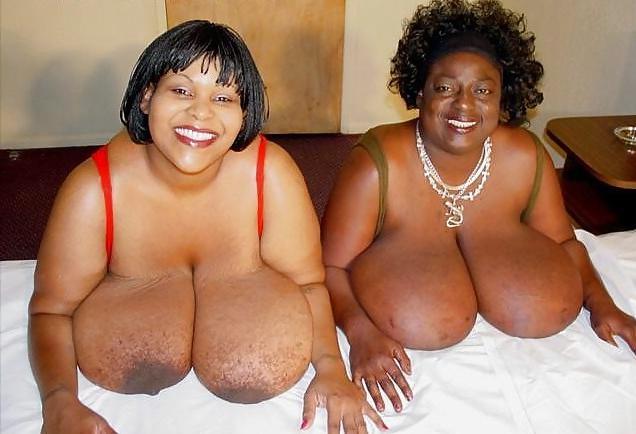 25P Big Black Saggy Breast