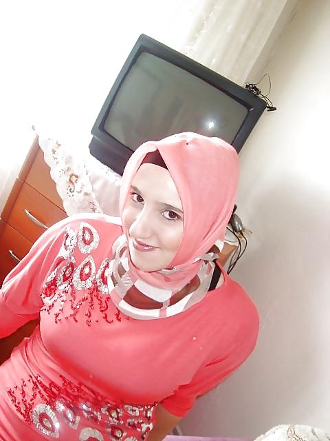 4P Turkish turbanli hijab arab red