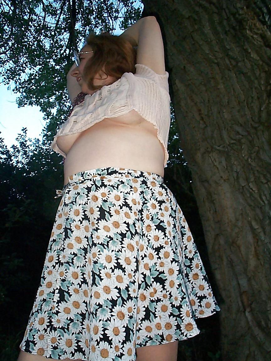 21P Mature Flashing in Public Park