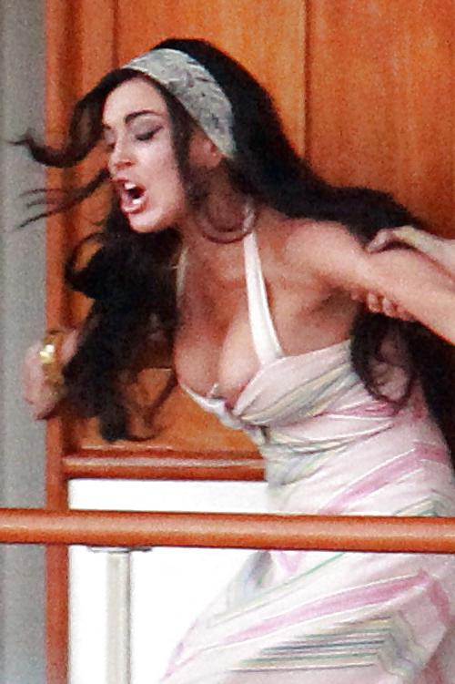 7P Lindsay Lohan ... Nip Slip On Set For ... Liz And Dick 2012