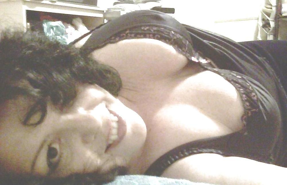 25P Sissy my bbw whore wifes cleavage