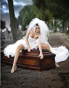 24P Gothic chicks getting naked in coffins