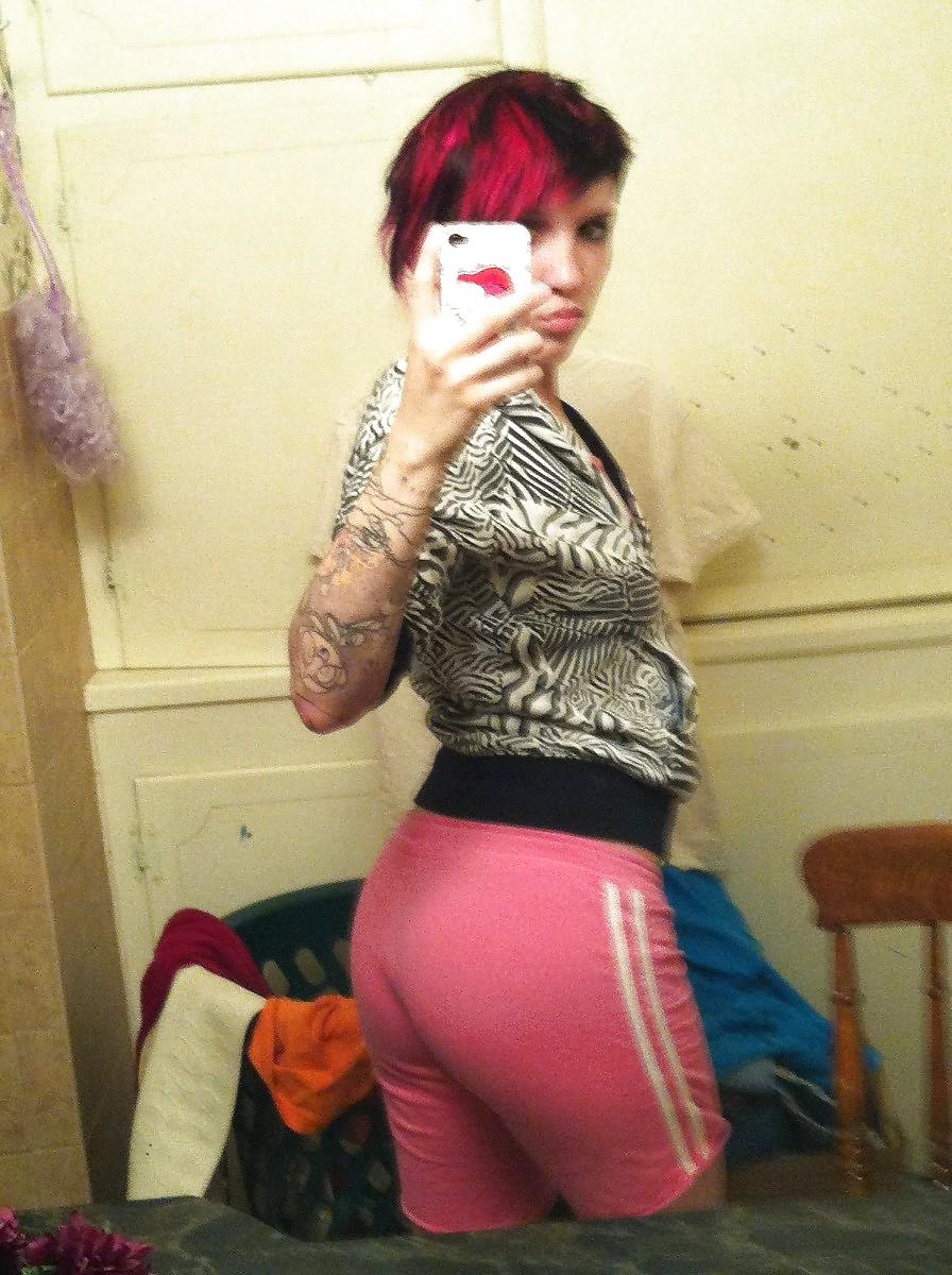 24P Emo tattoed girl with  short hair