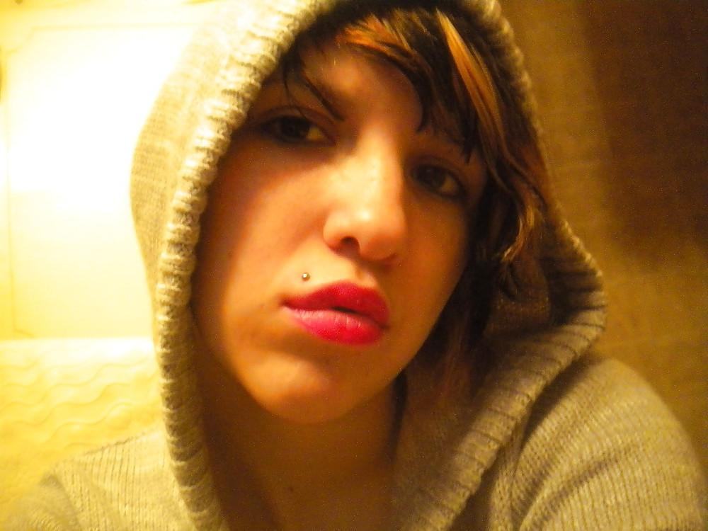 24P Emo tattoed girl with  short hair