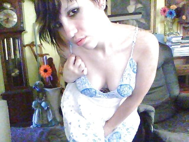 24P Emo tattoed girl with  short hair