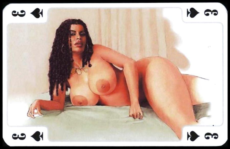 25P Erotic Playing Cards 9 - BBW 3 c. 1995 for fistu