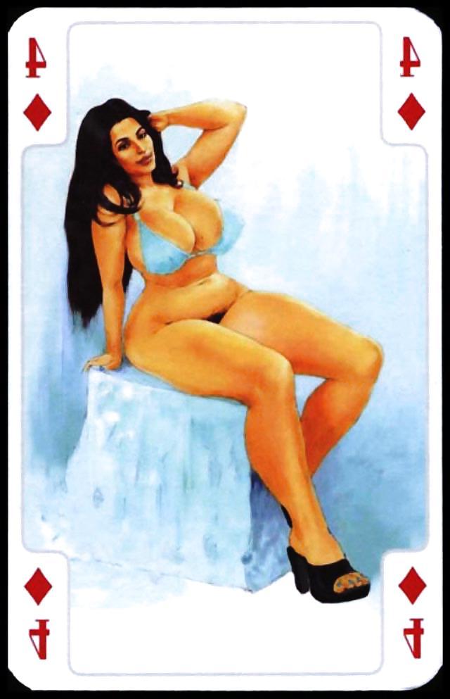 25P Erotic Playing Cards 9 - BBW 3 c. 1995 for fistu