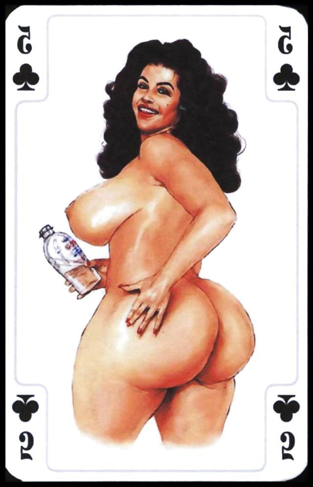 25P Erotic Playing Cards 9 - BBW 3 c. 1995 for fistu
