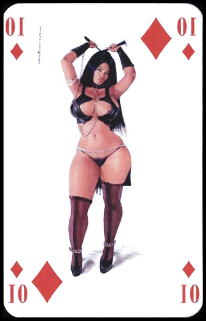 25P Erotic Playing Cards 5 -  BBW 1 c. 1995 for matura-lover