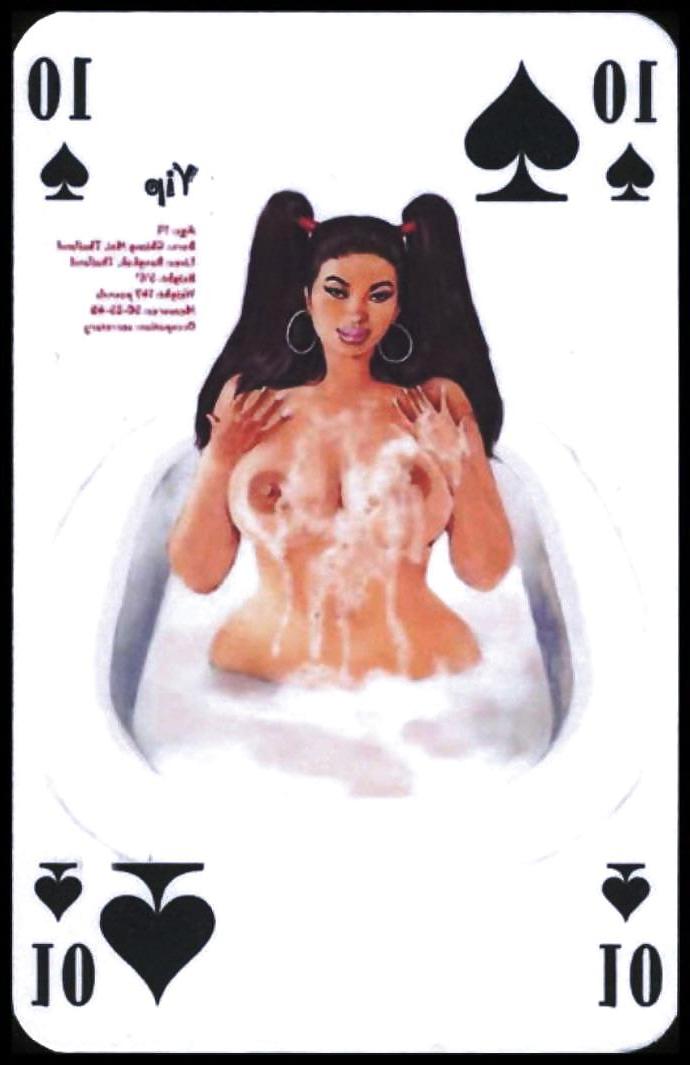 25P Erotic Playing Cards 5 -  BBW 1 c. 1995 for matura-lover