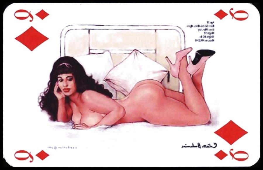 25P Erotic Playing Cards 5 -  BBW 1 c. 1995 for matura-lover