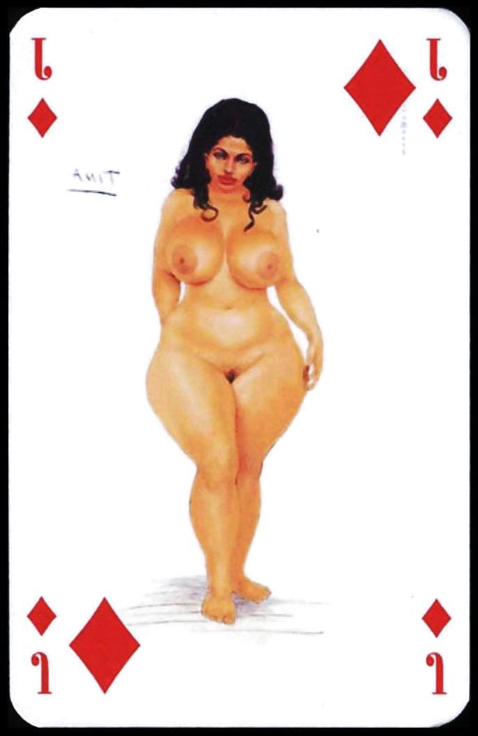 25P Erotic Playing Cards 5 -  BBW 1 c. 1995 for matura-lover