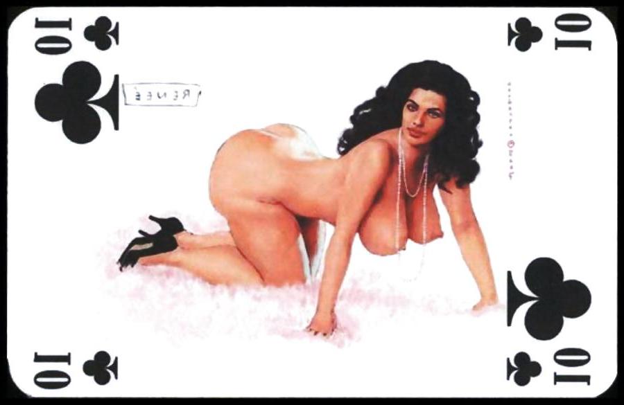 25P Erotic Playing Cards 5 -  BBW 1 c. 1995 for matura-lover