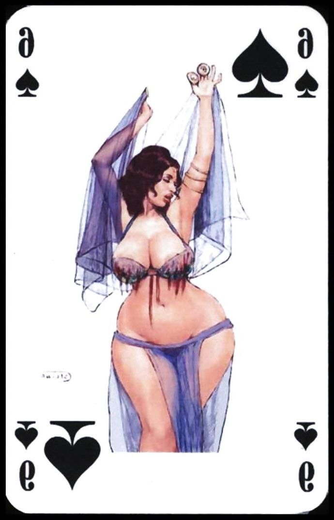25P Erotic Playing Cards 5 -  BBW 1 c. 1995 for matura-lover