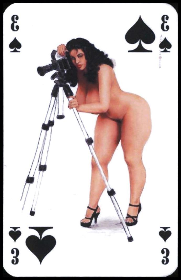 25P Erotic Playing Cards 5 -  BBW 1 c. 1995 for matura-lover