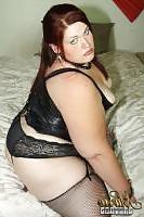 4P BBW Black Corset and Garter Marie Summers