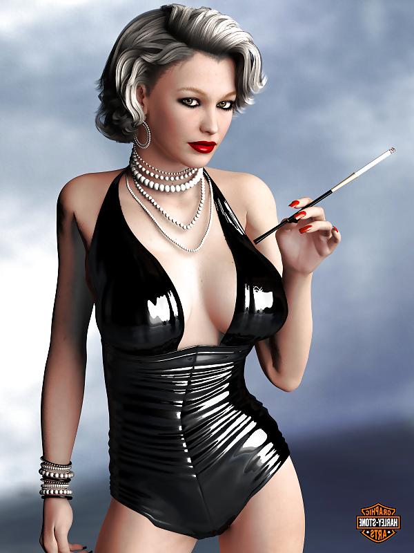 25P Smoking Fetish Drawing