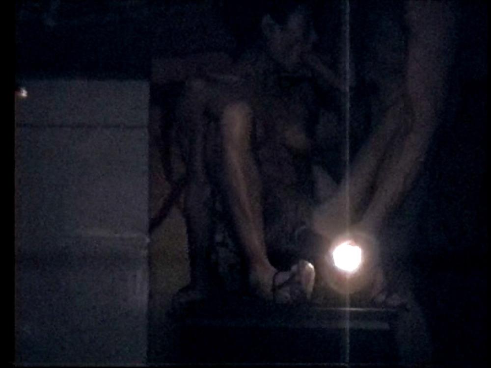 21P Flashlight in Asian pussy and anal fingering