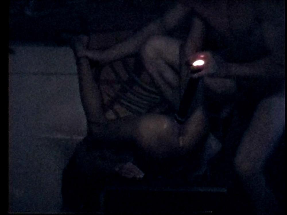 21P Flashlight in Asian pussy and anal fingering