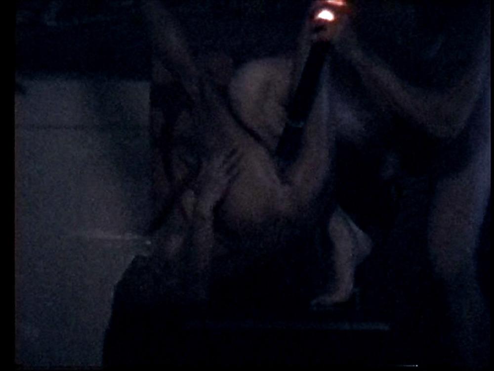 21P Flashlight in Asian pussy and anal fingering